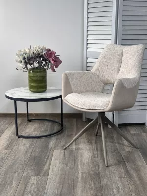 Стул DAVEN 360 град. поворот. RIELY-111 / G1038-101 Кремовый / Латте, ®DISAUR