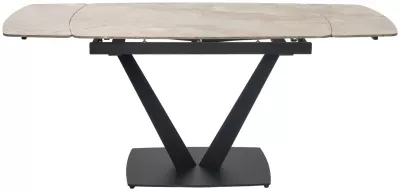 Стол ALATRI 120 GLOSS AMBER JADE SOLID CERAMIC / BLACK, ®DISAUR