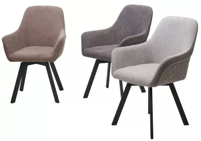 Стул JET 360 град. поворот. B22 Серый, велюр / черный каркас, М-City