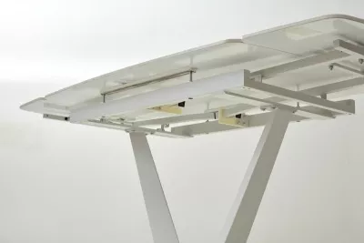 Стол ALATRI 120 GLOSS STATUARIO WHITE SOLID CERAMIC / WHITE, ®DISAUR