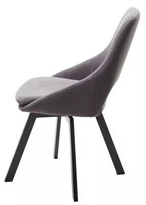 Стул ASP, 360 град. поворот. B28 Темно-серый, велюр / черный каркас, М-City