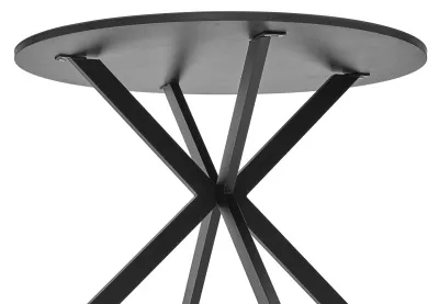 Стол ВЕГА D100 Черный, стекло/ черный каркас М-City