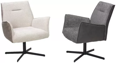 Кресло BELFAST 360 град. XD841-02 Бежевый, букле/ GINO-101 Бежевый, ткань/ Черный, ®DISAUR