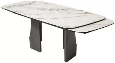 Стол БИРГЕР (BIRGER) 200 цвет KL-188 Контрастный мрамор, итал./ Темно-серый, ®DISAUR