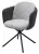 Стул ЛИЛУ ДАНС 180 град. поворотный, УЮТ ГРЕЙ КЛЫК / ORAKUL 998 Темно-серый / Черный каркас