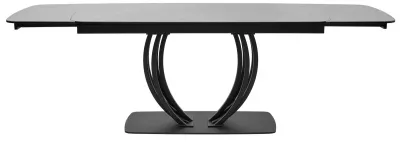 Стол MATERA 160 KL-136 Серый мрамор матовый, итальянская керамика/ черный каркас, ®DISAUR