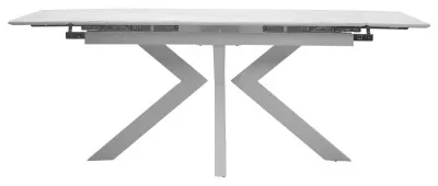 Стол Кентукки 3 140 БЕЛЫЙ МРАМОР, стекло / БЕЛЫЙ, М-City