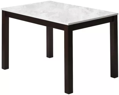 Стол TME-6931 MBH SWEDEN белый мрамор / BB темный орех  M-City