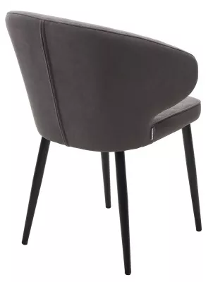 Стул ХИЛТОН, цвет B28 Темно-серый, велюр / черный каркас М-City