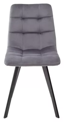Стул CHILLI SQUARE BLUVEL-14 серый, велюр / черный каркас М-City