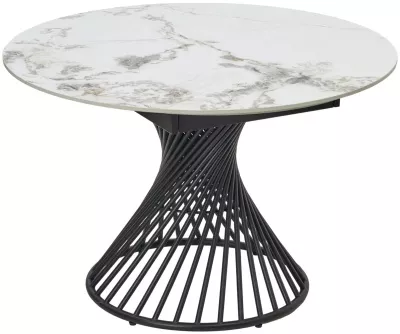 Стол BUENO 120 GLOSS GOLDEN JADE SOLID CERAMIC / BLACK, ®DISAUR