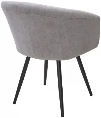 Стул RUNA, 360 град. поворот. B22 Серый, велюр / черный каркас, М-City