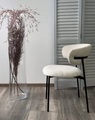 Стул ЛЕОНАРДО Soul 000 Белый, букле / черный каркас М-City