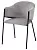 Стул ДИЛЛ, цвет Lana 80 серый, ткань / черный каркас