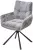 Стул EILAT 360 град. поворот с возвратом, Cremona-95 серый, ткань / Черный, ®DISAUR Стул EILAT 360 град. поворот с возвратом, Cremona-95 серый, ткань / Черный, ®DISAUR