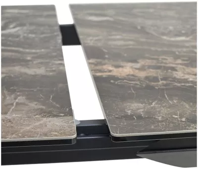 Стол CREMONA 140 KL-176, итальянская керамика/ черный каркас, ®DISAUR