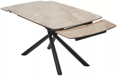 Стол RIVOLI 140 GLOSS AMBER JADE SOLID CERAMIC / BLACK, ®DISAUR