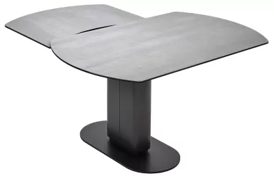 Стол KAI 140 TL-58 поворотная система раскладки, испанская керамика / Темно-серый / Черный, ®DISAUR