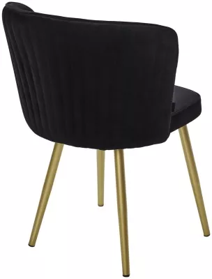 Стул МОНЕ ZIZI 521 Черный, велюр / Золотой каркас M-City