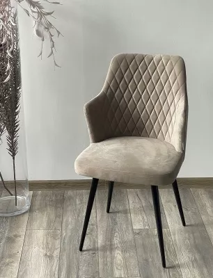 Стул HERMAN 360 град. ЛАТТЕ #25, велюр / черный каркас М-City