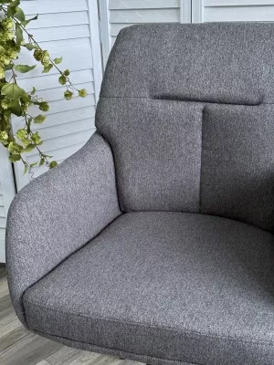 Стул MON 360 град. поворот. Серый Family-022, ткань / черный каркас / Товарный знак DISAUR