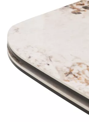Стол STEFAN 180 GLOSS LUXURY PANDORA керамика, стекло/ каркас латте, ®DISAUR