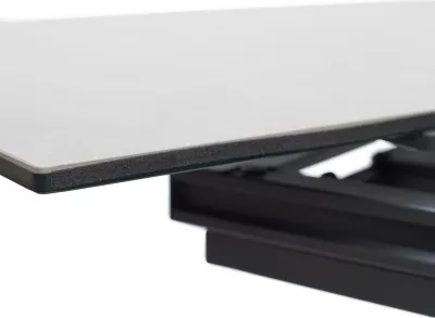 Стол RAGNAR 180 цвет 1699 Серая кожа, керамика / Темно-серый каркас, ®DISAUR