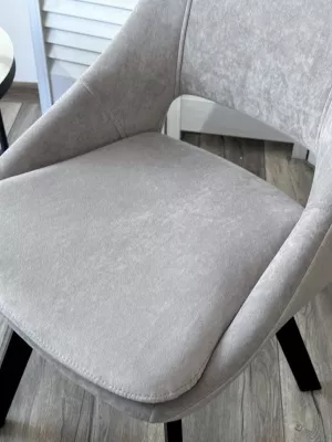 Стул ASP, 360 град. поворот. B22 Серый, велюр / черный каркас, М-City