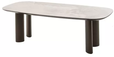Стол ГАРДЕ (GARDE) 239 цвет Бежевый мрамор CA036, керамика / коричневый, ®DISAUR