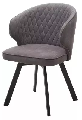 Стул SKAT 360 град. поворот. B28 Темно-серый, велюр / черный каркас, М-City