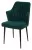 Стул HERMAN ЗЕЛЕНЫЙ #19, велюр / черный каркас М-City