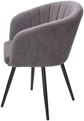 Стул RUNA, 360 град. поворот. B28 Темнор-серый, велюр / черный каркас, М-City