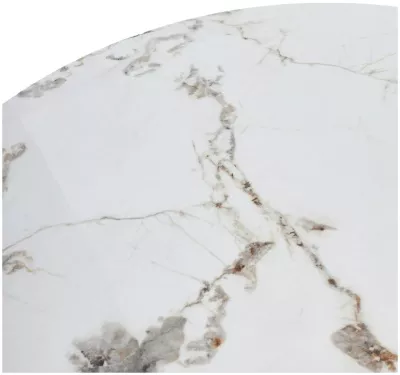 Стол BUENO 120 GLOSS GOLDEN JADE SOLID CERAMIC / BLACK, ®DISAUR