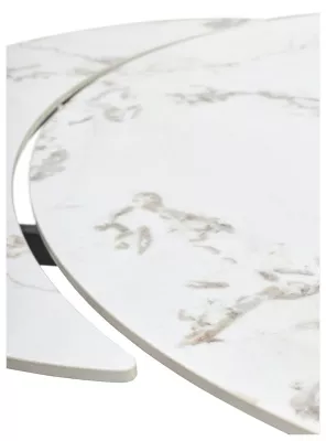 Стол BUENO 120 GLOSS GOLDEN JADE SOLID CERAMIC / BLACK, ®DISAUR