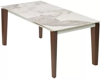 Стол ESMIR 180 GLOSS LUXURY PANDORA SOLID CERAMIC/орех, ®DISAUR