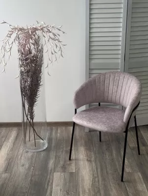 Стул ГЕММА, цвет RAIN 10 lavanda, велюр / черный каркас М-City