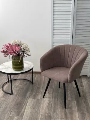 Стул RUNA, 360 град. поворот. B5 Капучино, велюр / черный каркас, М-City