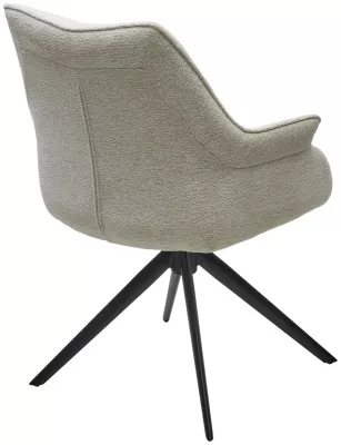 Стул OVE 360 град. поворот. RAVEN22 Бежево-белый, ткань / Черный, ®DISAUR