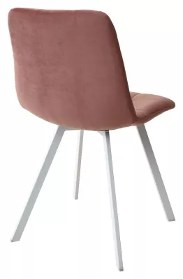 Стул CHILLI-Q SQUARE розовый #15, велюр / белый каркас, 4 шт./1 к, М-City