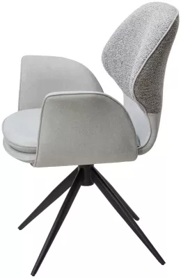 Стул LENNE 360 град. поворот., серый MILAN-450, ткань/ MOHAIR-151, ткань/ Черный, ®DISAUR