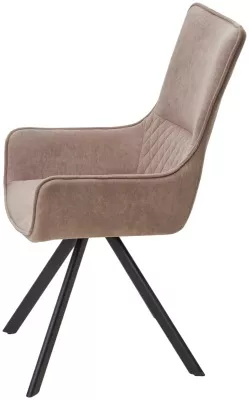 Стул GALAXY, 360 град. поворот. B5 Капучино, велюр / черный каркас, М-City