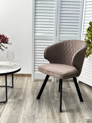 Стул SKAT 360 град. поворот. B5 Капучино, велюр / черный каркас, М-City