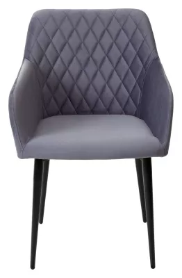 Стул BRANDY-X СЕРЫЙ #27, велюр / черный каркас М-City