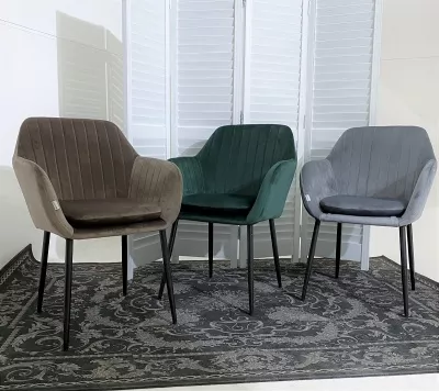 Стул ALABAMA BLUVEL-38 LATTE, велюр / черный каркас М-City