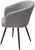 Стул RUNA, 360 град. поворот. B22 Серый, велюр / черный каркас, М-City