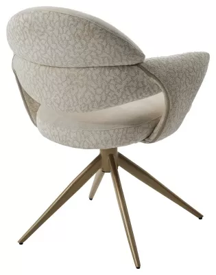 Стул ЖЕНЕВА (GENEVA 360 град, цвет ЛАТТЕ PENA-110 / HUNTER-110, ткань / ШАМПАНЬ каркас, ®DISAUR