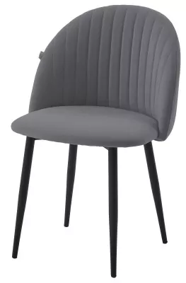 Стул БАРИ Marseille-26 Серый, велюр / черный каркас