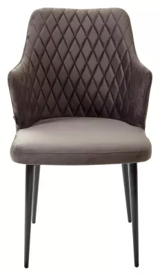 Стул HERMAN ГРАФИТ #14 велюр / черный каркас М-City