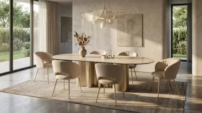 Стул МИДА (MIDA), цвет МОЛОЧНЫЙ SOLO-111, ткань / ШАМПАНЬ каркас, ®DISAUR