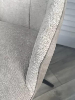 Стул НОРМАН 360 град., цвет BELLA-03/CYPRUS-03 латте, шенилл/замша / черный каркас М-City